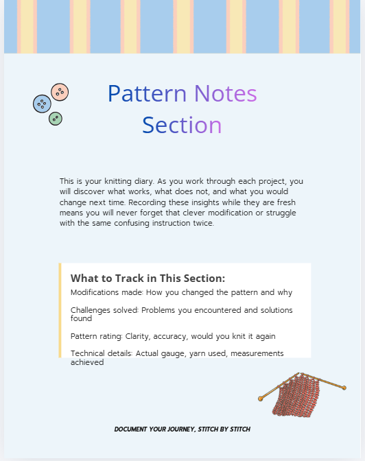 Knitting Journal | Project Planner