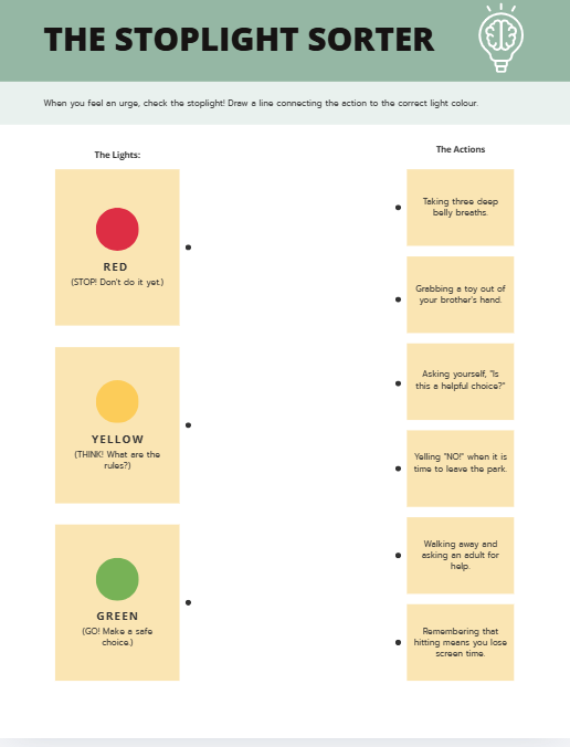 Impulse Control Worksheets