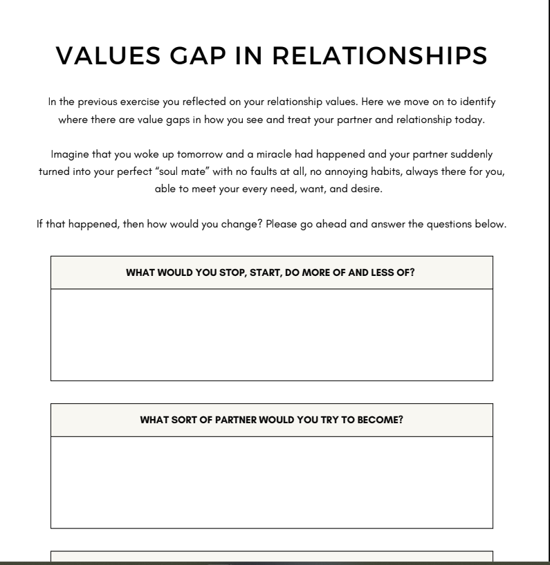 Relationship Workbook