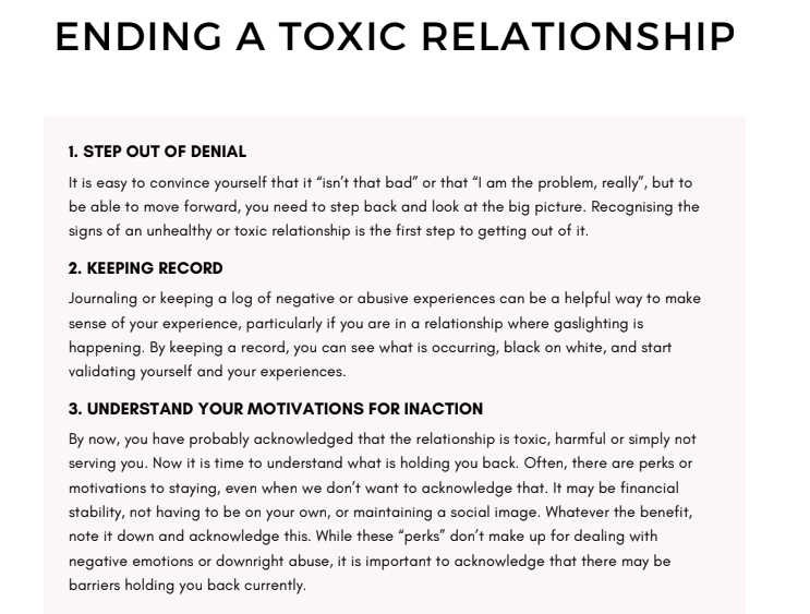 Unhealthy Relationships