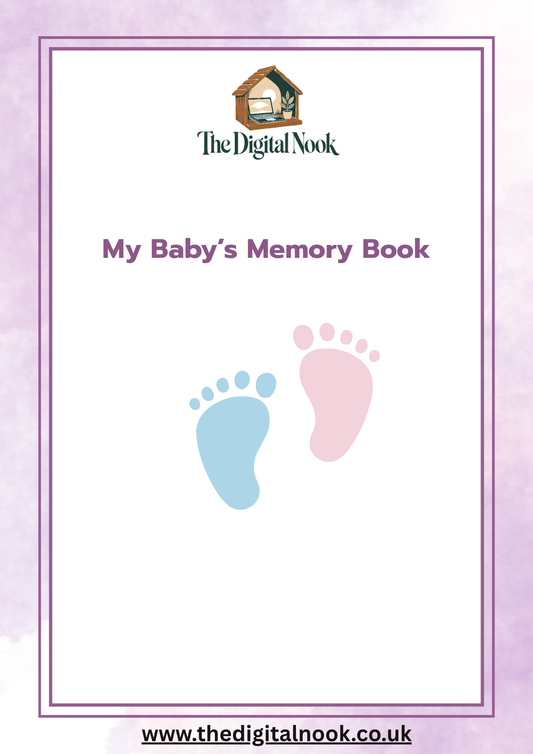 Baby Memory Book | First 5 Years Printable Keepsake Journal | Pregnancy, Milestones & First Memories PDF
