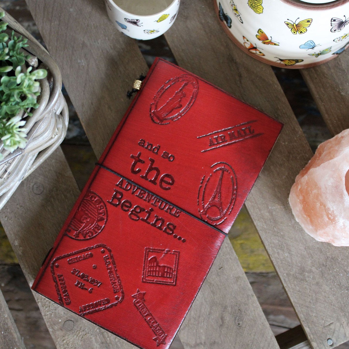 Handmade Leather Journal (Red)