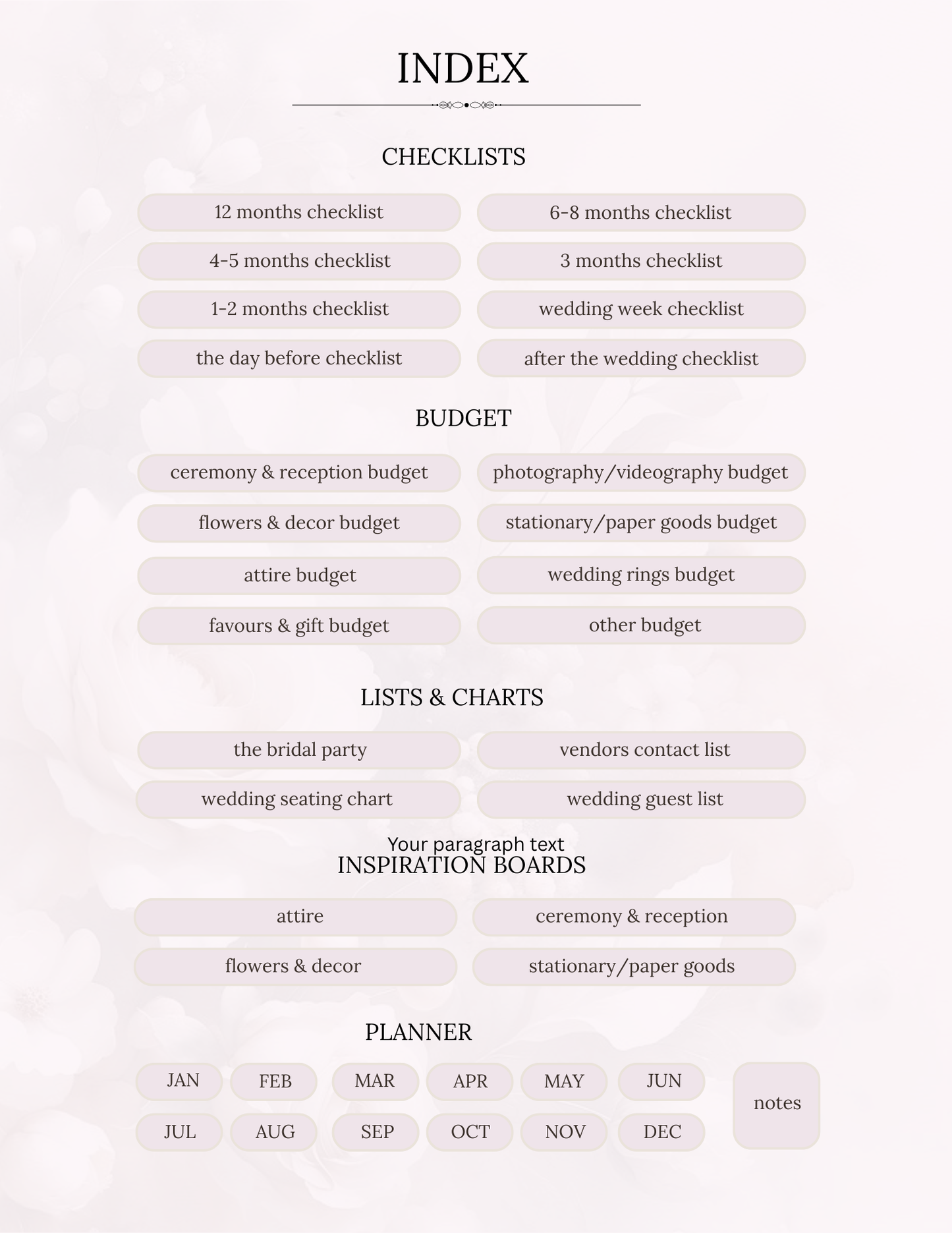 75-Page Ultimate Wedding Planner