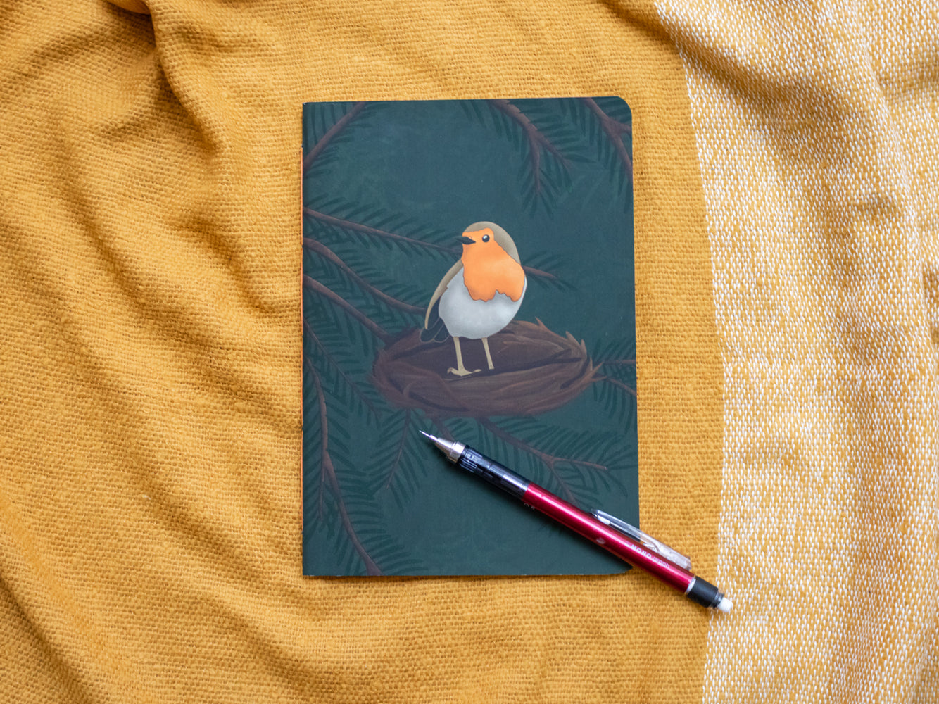 Notebook with Robin Design
