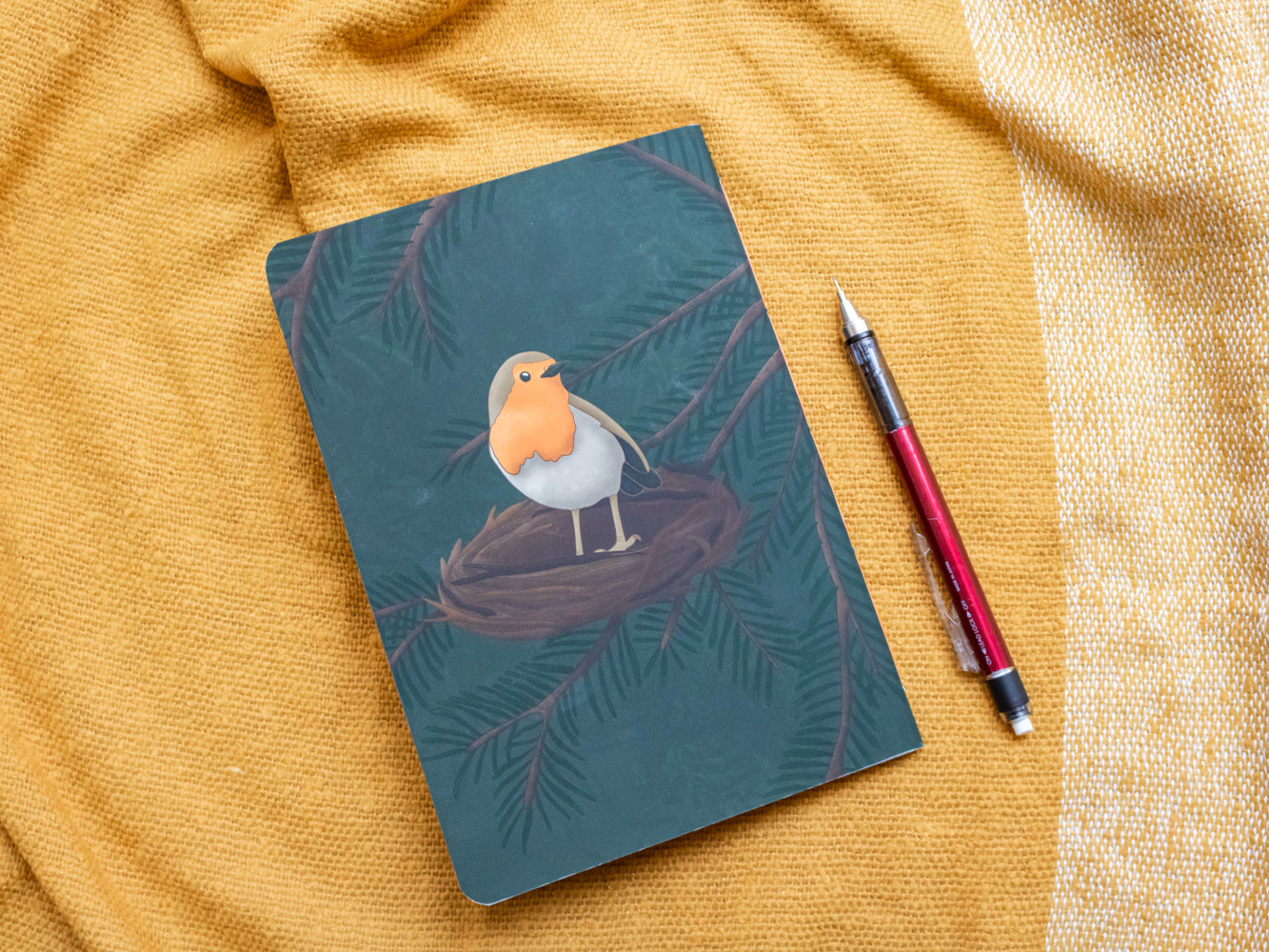 Notebook with Robin Design