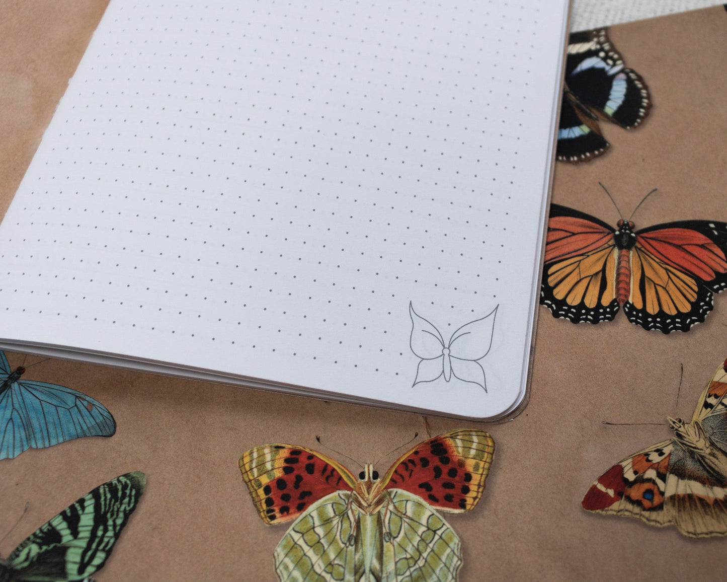 A5 Notebook with Butterfly Design