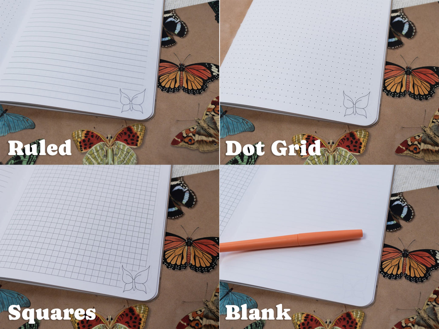 A5 Notebook with Butterfly Design